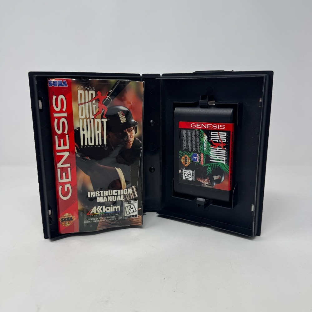 Sega Genesis Frank Thomas Big Hurt Baseball Game Complete w/ Case and Manual